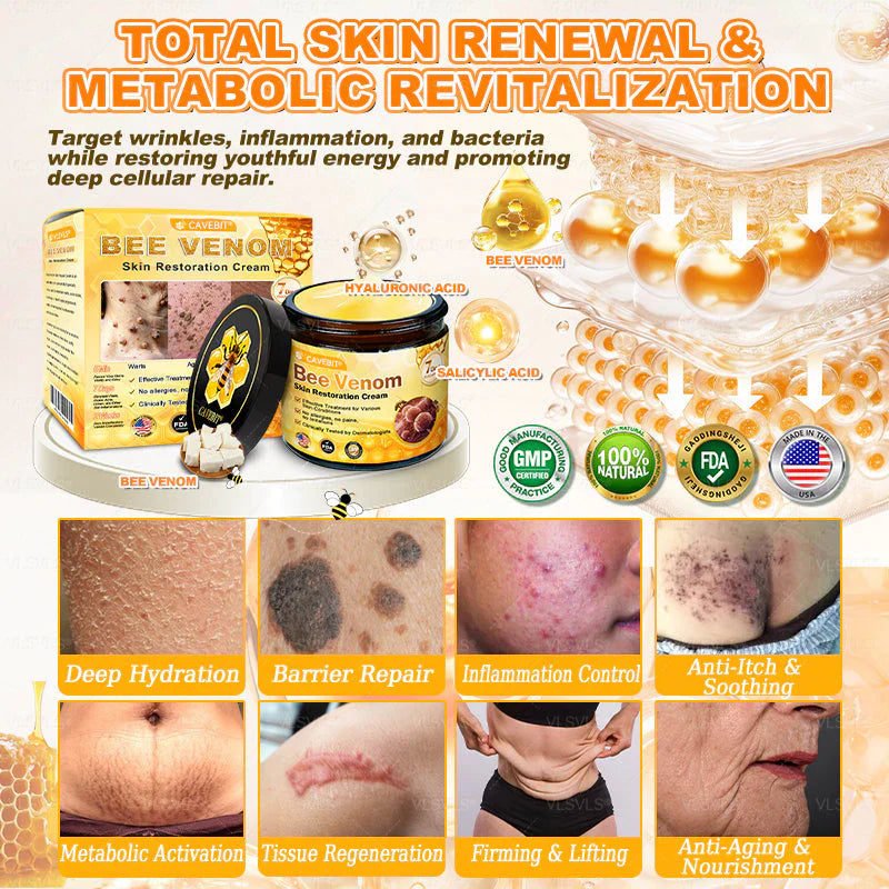 💐 Cavebit® Bee Venom Cream – Fast Skin Repair | Made in USA | 80% OFF!