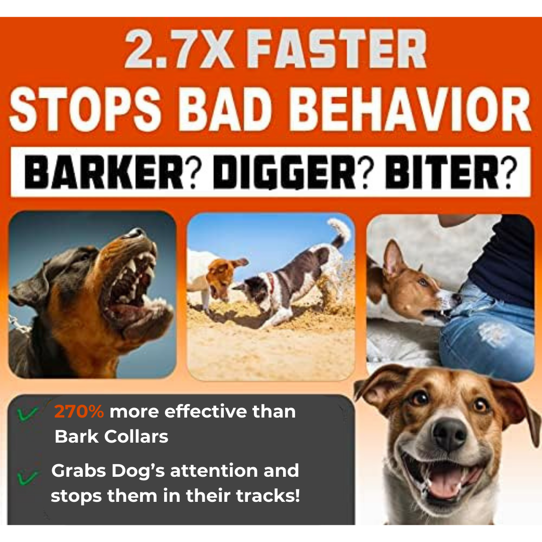 Ultrasonic Dog Training and Anti Dog Barking Device - Easy, safe and humane!